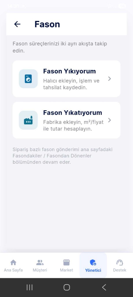 Fason yıkıyorum ve yıkatıyorum